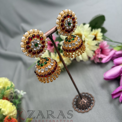 Bharatanatyam Dance Jewellery - Jimiki with Kammal 3L Kemp RG image 0