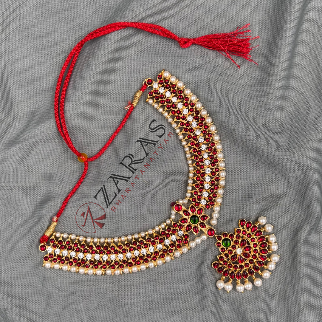 Bharatanatyam Dance Jewellery - Necklace Mee Design Kemp CS Le image 3