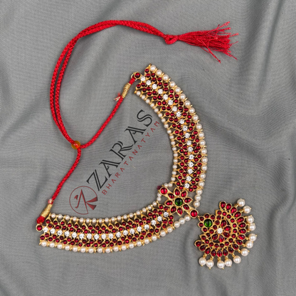 Bharatanatyam Dance Jewellery - Necklace Mee Design Kemp CS Le image 3