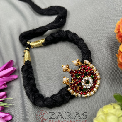 Bharatanatyam Dance Jewellery Necklace - Moon RG Kemp Black Thread Type image 0