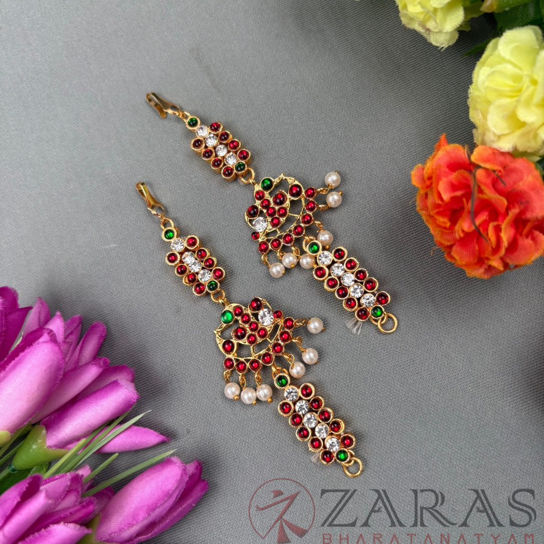 Bharatanatyam Dance Jewellery Maatal - Peacock Flower RG Kemp CS image 0