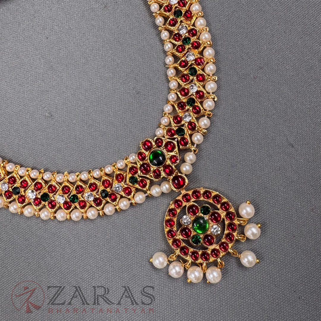 Bharatanatyam Dance Jewellery Necklace - Round V  RG Kemp CS Beads image 2