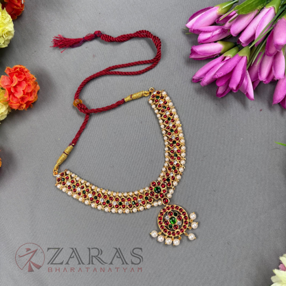 Bharatanatyam Dance Jewellery Necklace - Round V  RG Kemp CS Beads image 0