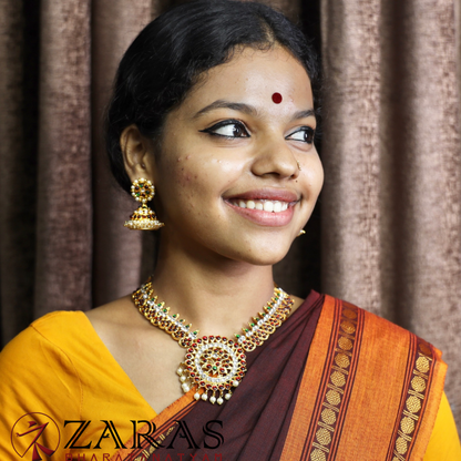 Bharatanatyam Dance Jewellery - Necklace Peacock with Manga Design CS RG Kemp image 1
