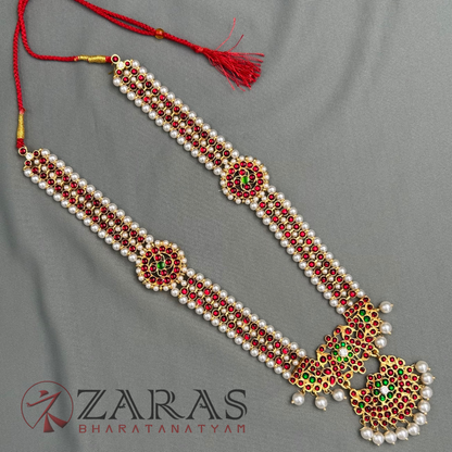 Bharatanatyam Dance Jewellery - Haaram Kemp 2S Be Ro Pendent image 2