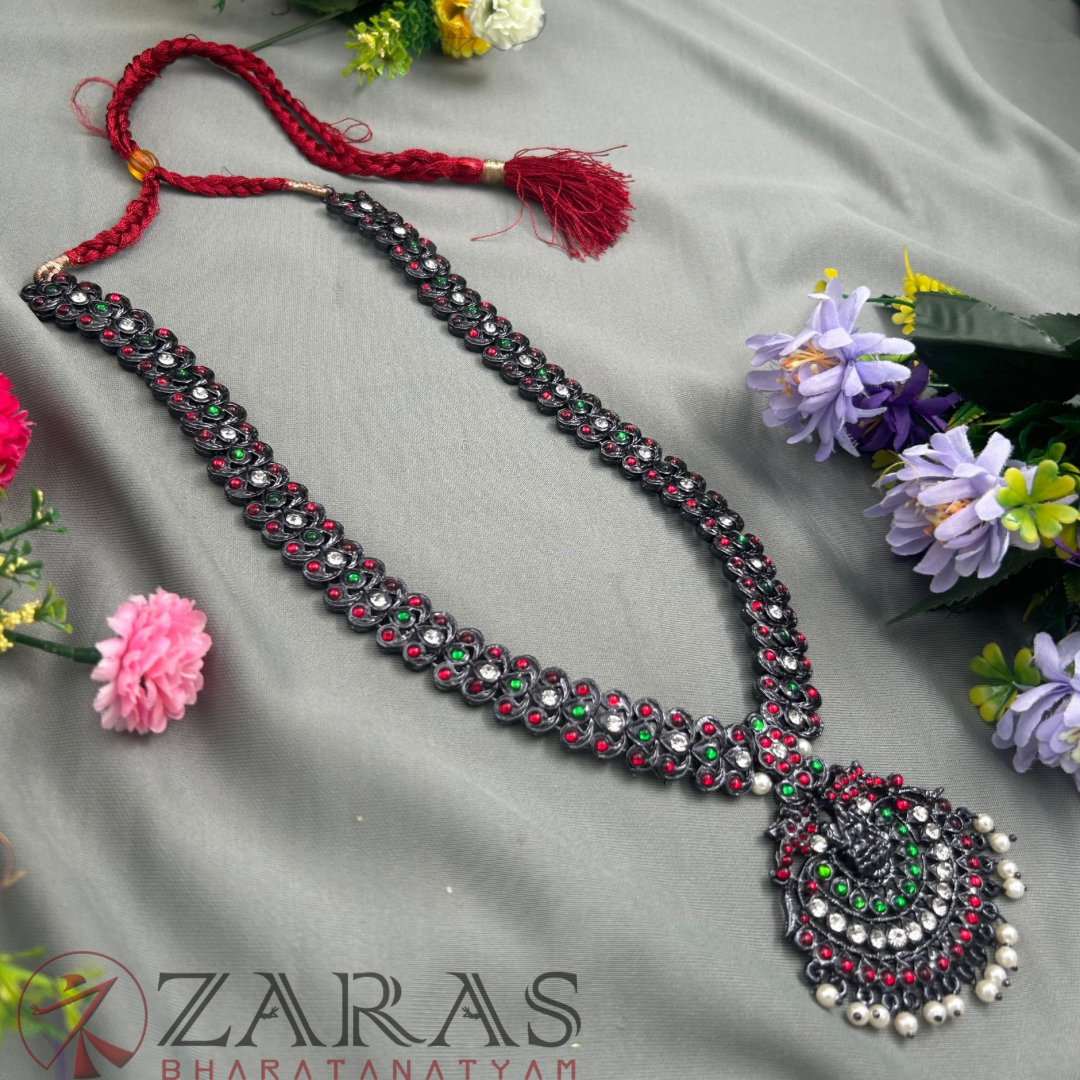 Bharatanatyam Dance Jewellery Black - C Lakshmi & Mee RG kemp CS Haaram image 1