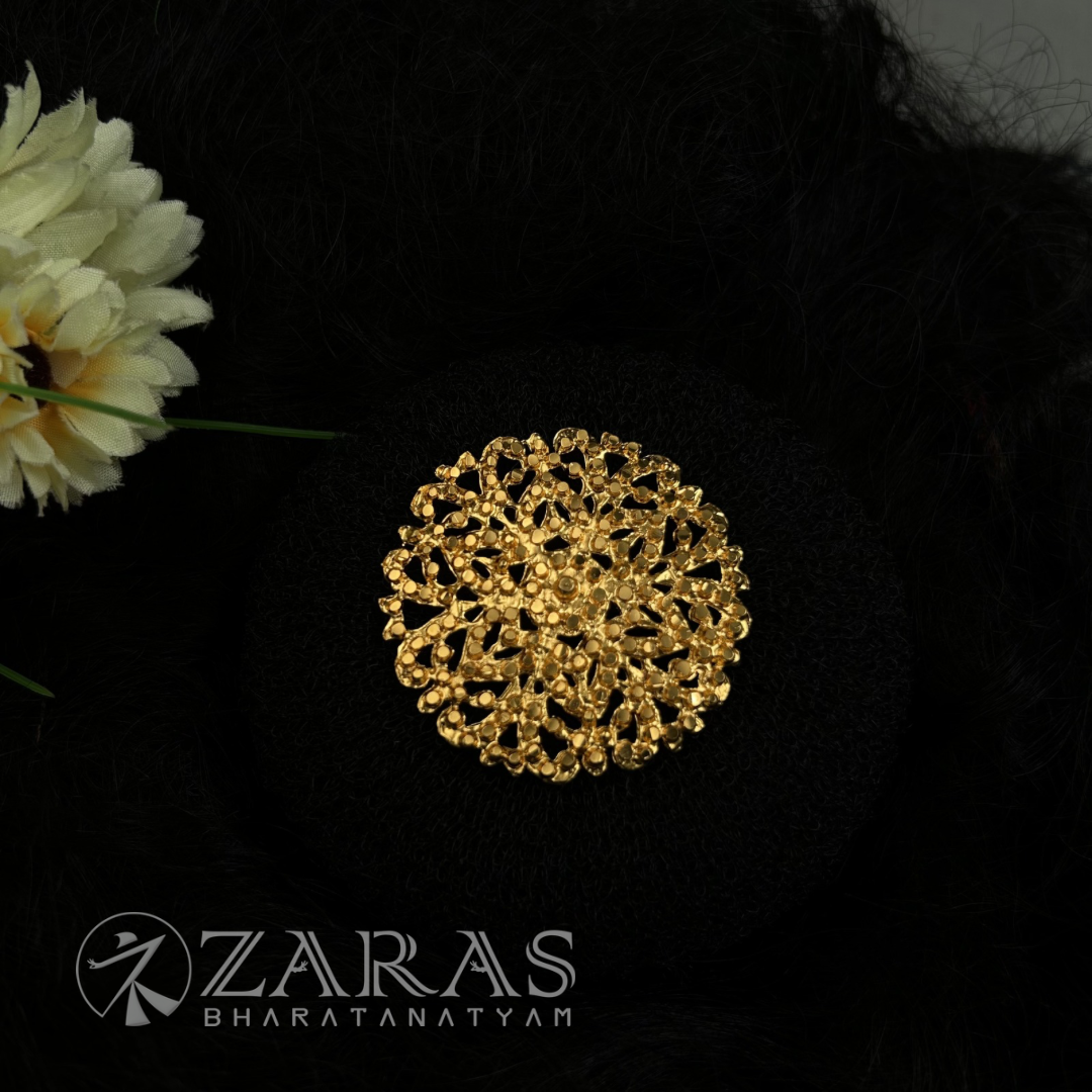Bharatanatyam Dance Jewellery - Rakodi Flower Gold image 1