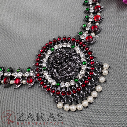 Bharatanatyam Dance Jewellery Black - Necklace Manga Kemp CS Pearls image 2