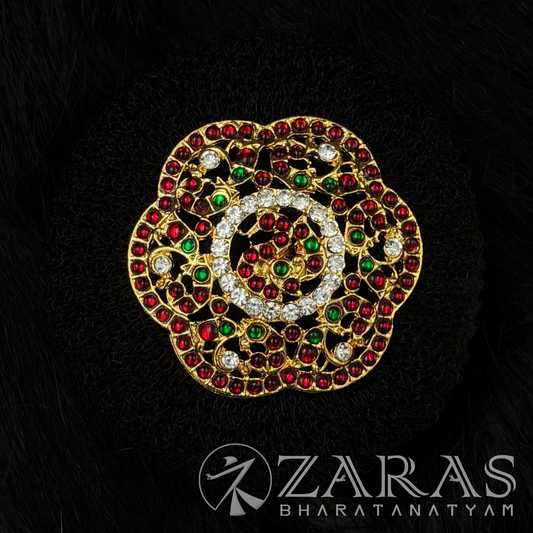 Bharatanatyam Dance Jewellery - Rakodi Peacock CS RG Kemp Flower image 0