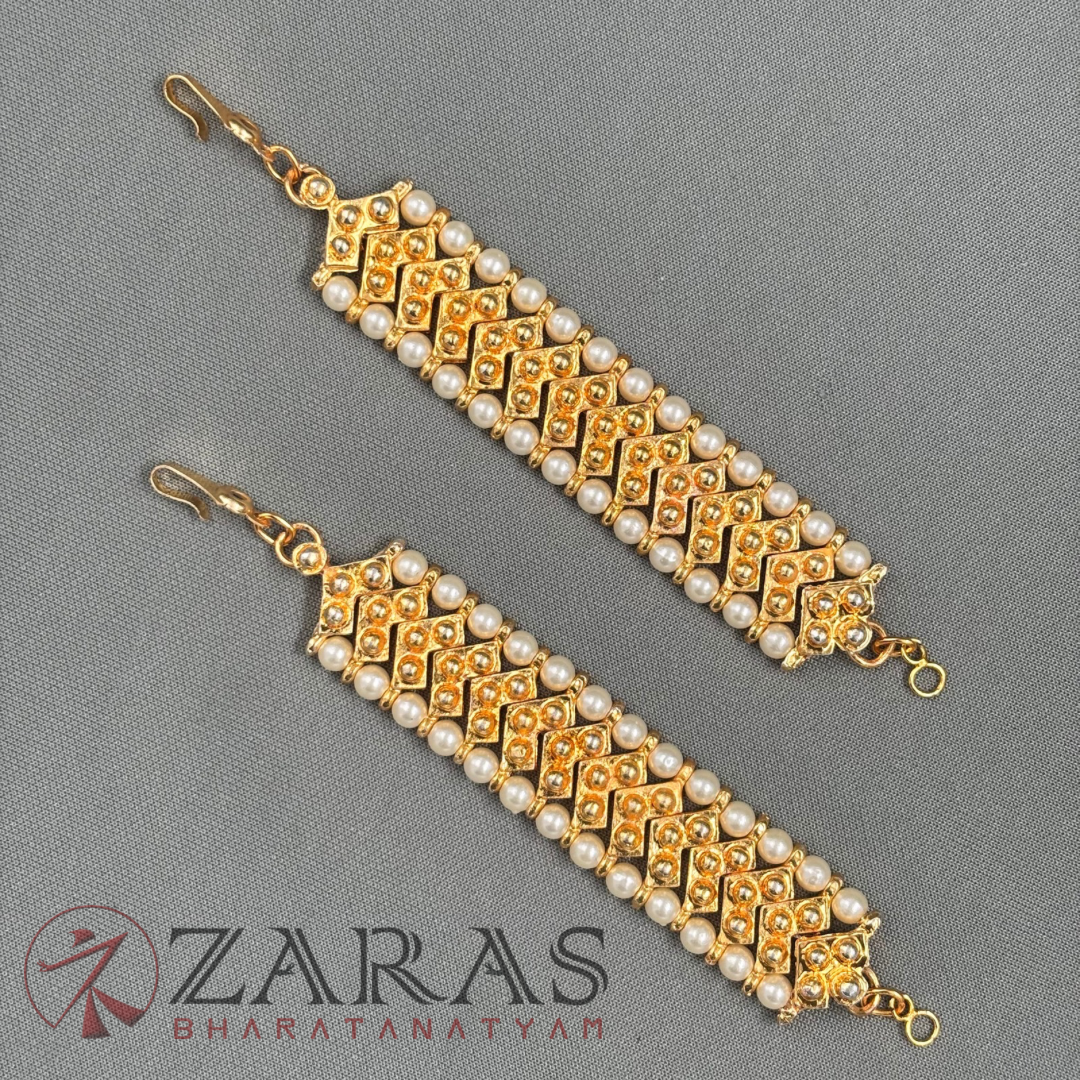 Bharatanatyam Dance Jewellery - Full Gold V Maatal Balls image 2