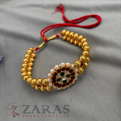 Bharatanatyam Dance Jewellery - 2L Gold Balls Choker Round 1S Kemp image 0