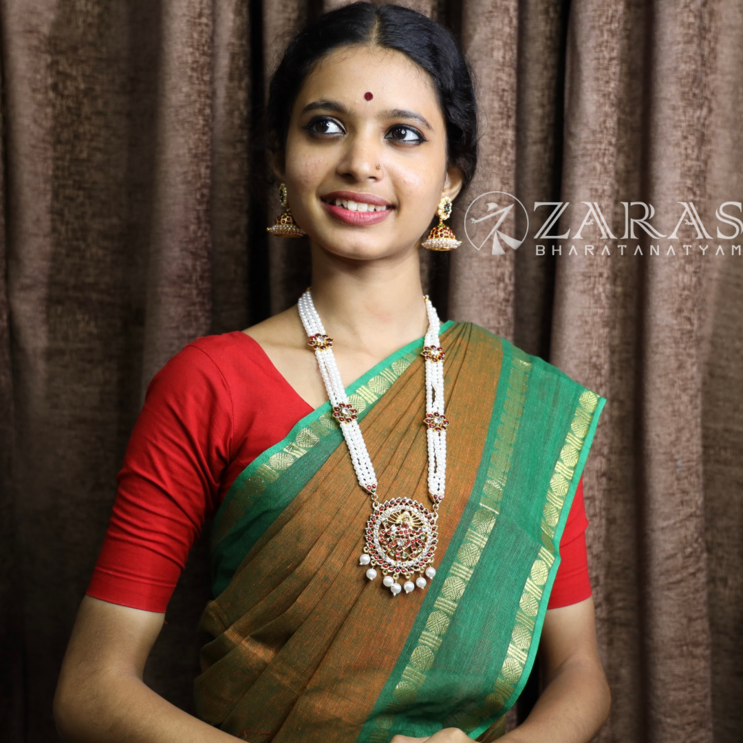 Bharatanatyam Dance Jewellery - Nadaraj 3 Lines Beads FL RG Kemp CS image 1