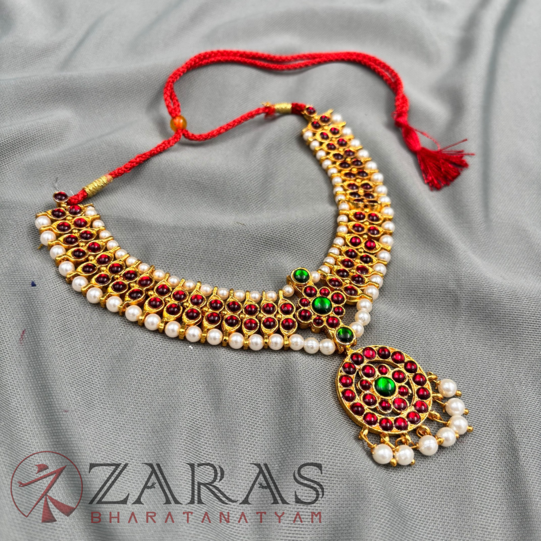Bharatanatyam Dance Jewellery - Necklace Kemp RG Ro BL image 2