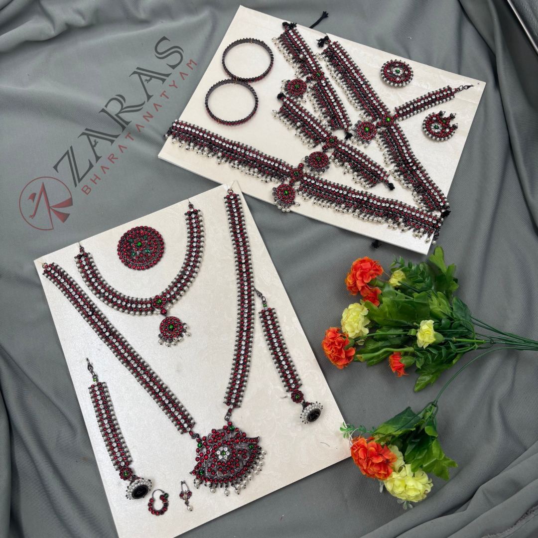 Bharatanatyam Dance Jewellery Black - Full Set Kemp Sow RGSl image 0