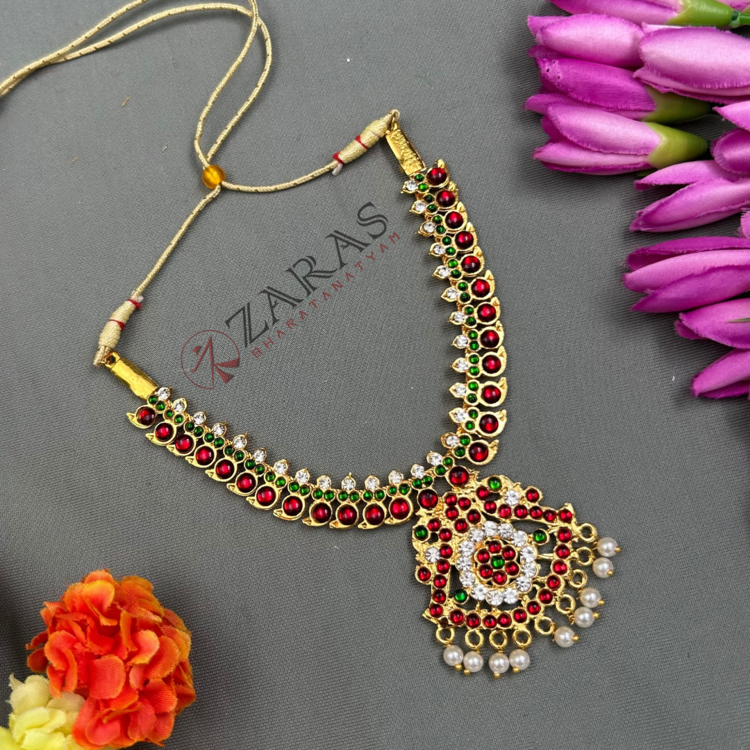Bharatanatyam Dance Jewellery - Round Manga Necklace RG Kemp Peo image 1