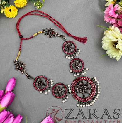Bharatanatyam Dance Jewellery Black - Necklace Nadaraj & Sulam CS RG Kemp Beads image 2