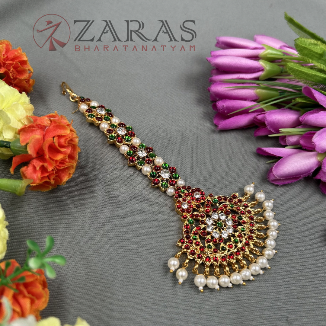 Bharatanatyam Dance Jewellery - Flower RG Kemp Netti Chutti image 1