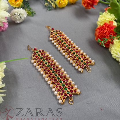 Bharatanatyam Dance Jewellery Maatal - Moon RG Kemp CS Pearls image 1