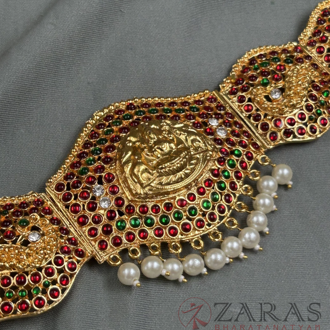 Bharatanatyam Dance Jewellery - Lakshmi Hip Belt RG CS Kemp (Ottiyanam) image 1
