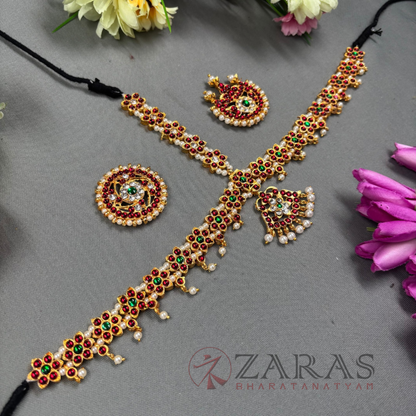 Bharatanatyam Dance Jewellery - Headset Flower RG Kemp Beads image 1