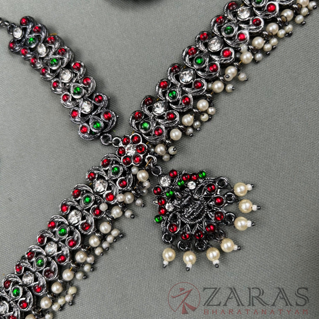 Bharatanatyam Dance Jewellery Black - Headset Mee & Lakshmi RG Kemp CS image 1