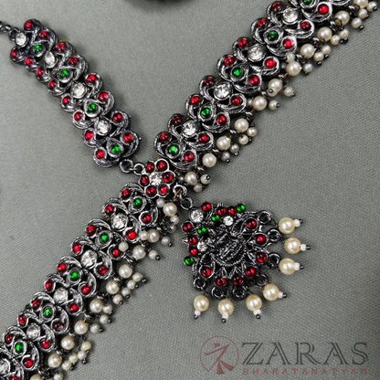 Bharatanatyam Dance Jewellery Black - Headset Mee & Lakshmi RG Kemp CS image 1