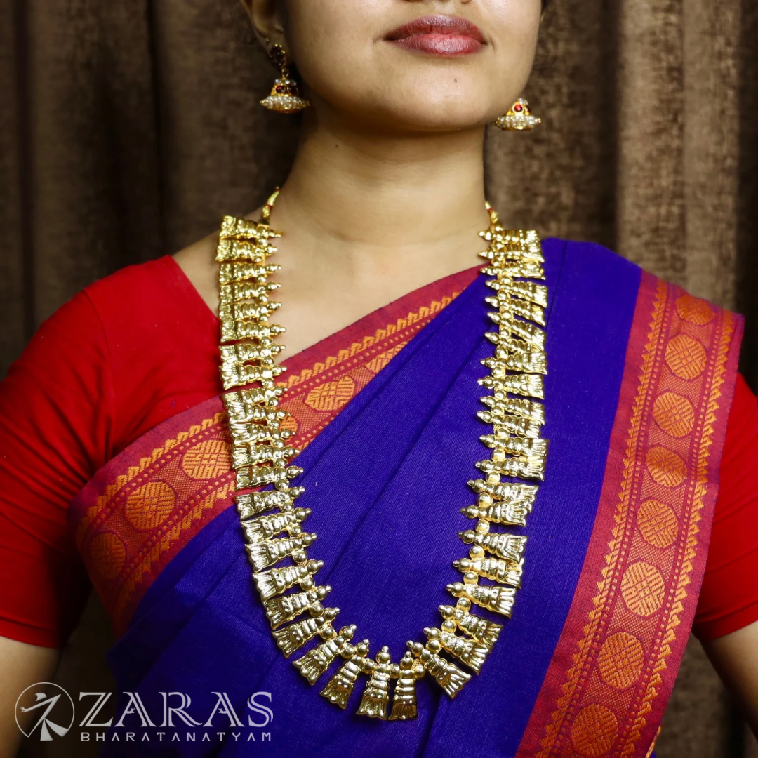 Bharatanatyam Dance Jewellery - Sembagam Malai Full Gold Haaram / Long Chain image 0