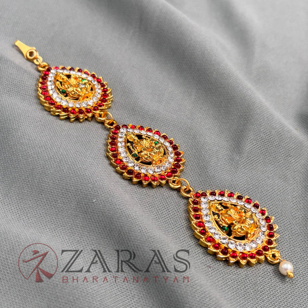 Bharatanatyam Dance Jewellery - 3 Step Lakshmi CS RG Kemp Netti Chutti image 2