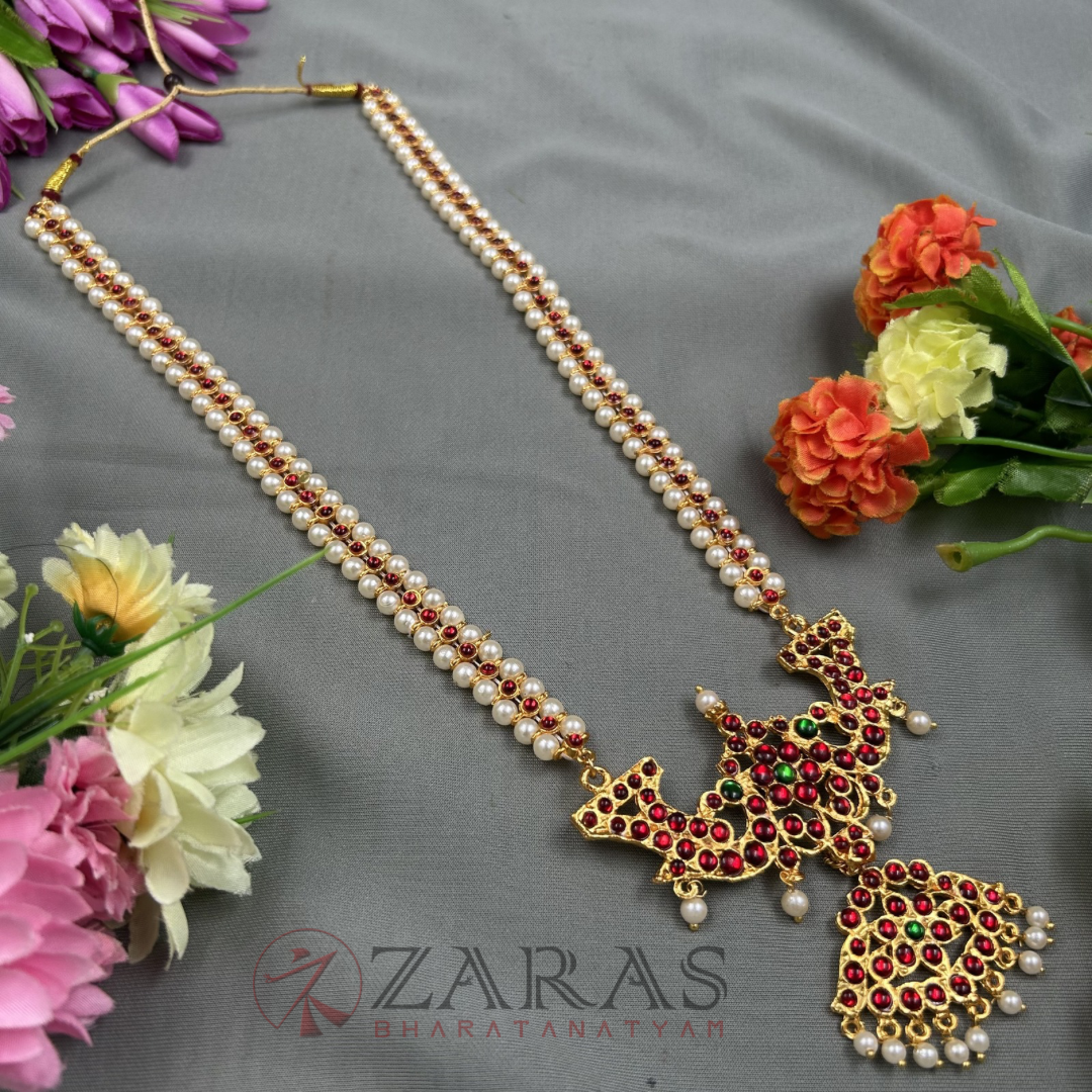 Bharatanatyam Dance Jewellery Haaram - Lettika RG kemp CS Maalai / Long Haaram image 2