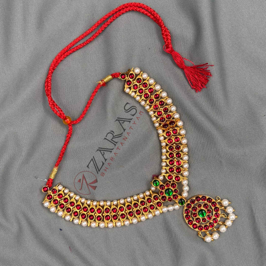 Bharatanatyam Dance Jewellery - Necklace Kemp RG Ro BL image 3
