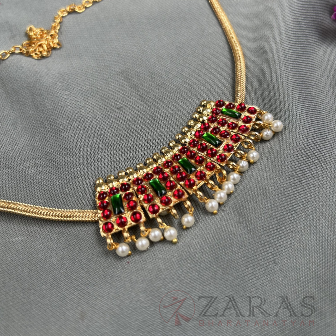 Bharatanatyam Dance Jewellery - Necklace Poothaali RG Kemp Choker Type image 2