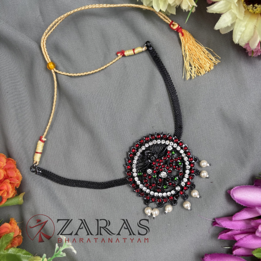 Bharatanatyam Dance Jewellery Black Necklace - Nadaraj RG Kemp Beads image 0