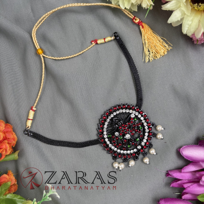 Bharatanatyam Dance Jewellery Black Necklace - Nadaraj RG Kemp Beads image 0