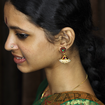Bharatanatyam Dance Jewellery - 1L Jimiki with Kammal RG Kemp (Small) image 1