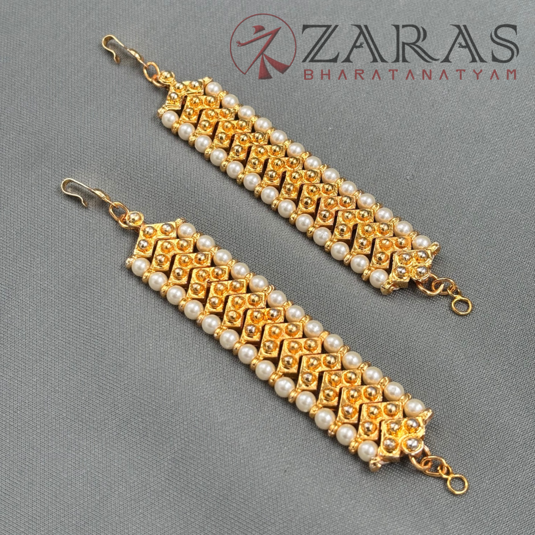 Bharatanatyam Dance Jewellery - Full Gold V Maatal Balls image 3