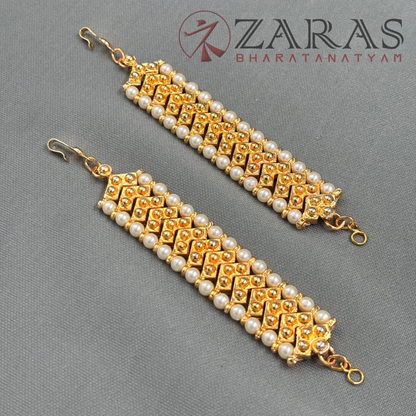 Bharatanatyam Dance Jewellery - Full Gold V Maatal Balls image 3