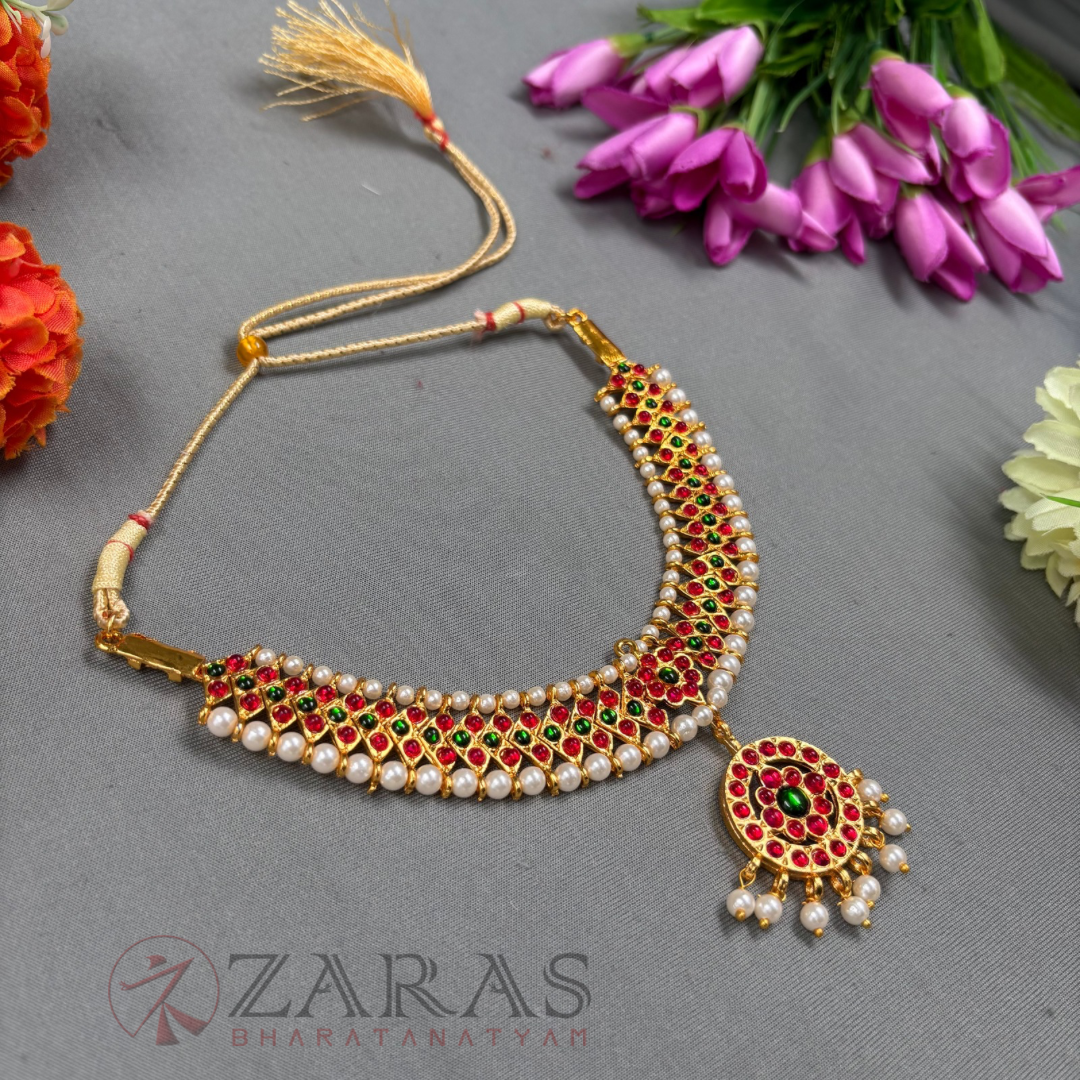 Bharatanatyam Dance Jewellery Necklace - Round V RG Kemp CS Beads image 1
