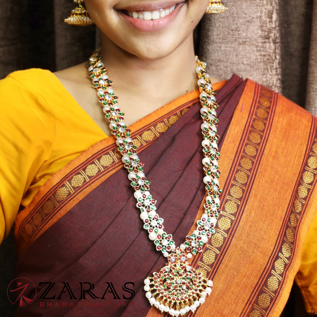 Bharatanatyam Dance Jewellery - Haaram Flower Design RG Kemp image 0