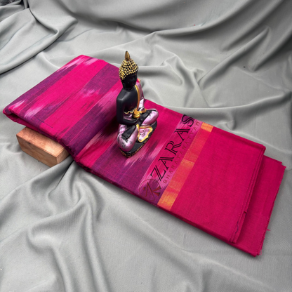 Bharatanatyam Dance Practice Saree - Purple Pink Mixed Ikkat Saree image 1