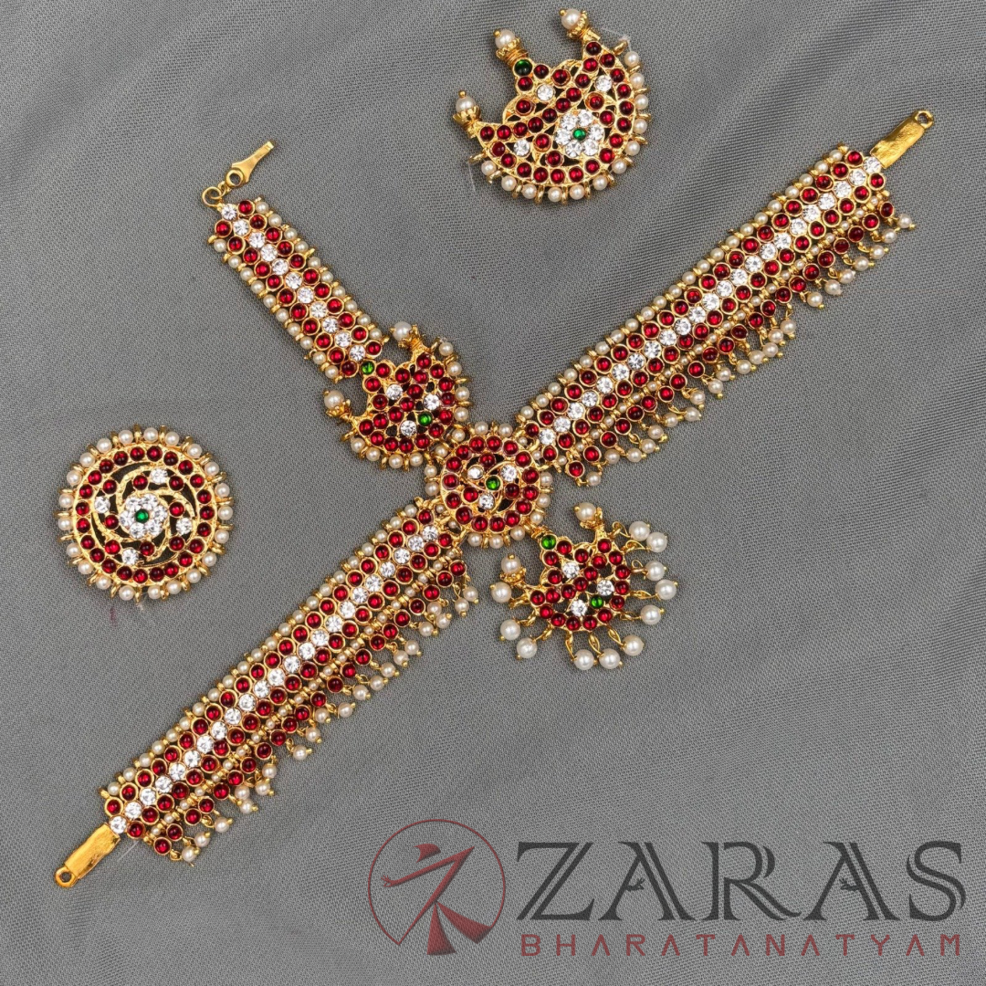 Bharatanatyam Dance Jewellery - Headset D Moon SOW RG CS Kemp image 2
