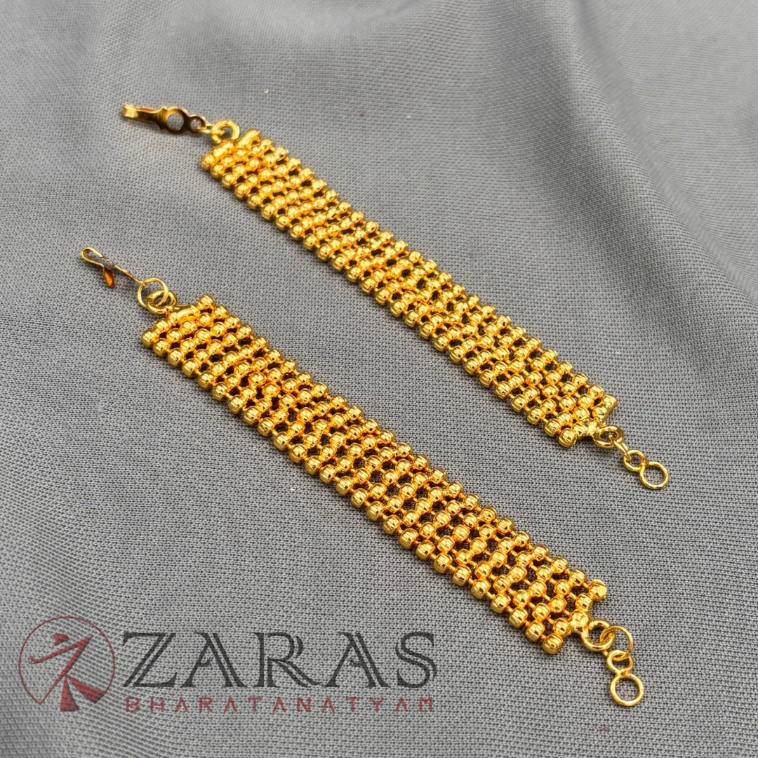 Bharatanatyam Dance Jewellery - Maatal Full Gold Balls image 3