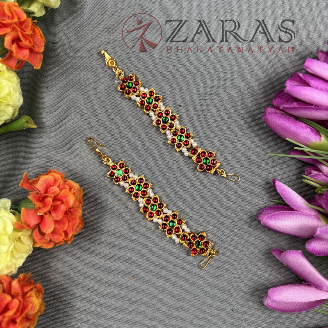 Bharatanatyam Dance Jewellery - Flower Maatal RG Kemp CS image 0