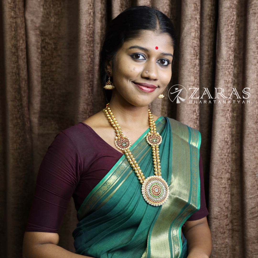 Bharatanatyam Dance Jewellery - Gold Balls 2L Round Kemp Haaram image 1