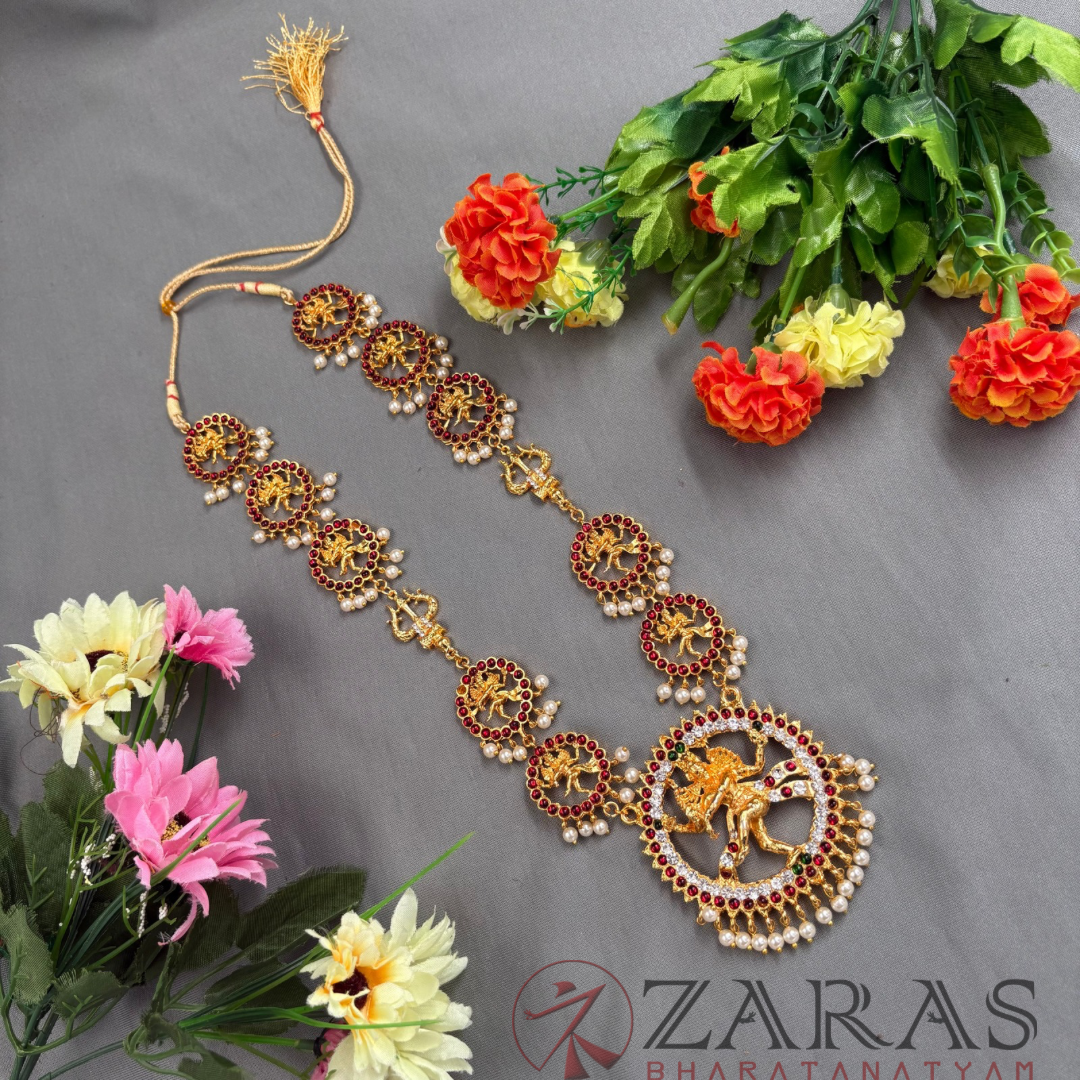 Bharatanatyam Dance Jewellery Haaram - Nadaraj RG Kemp Maalai / Haaram image 0