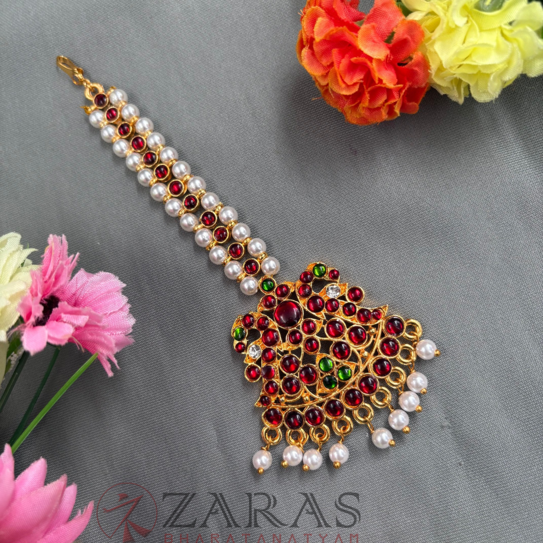Bharatanatyam Dance Jewellery - 2L Peacock RG Kemp Netti Chutti image 0