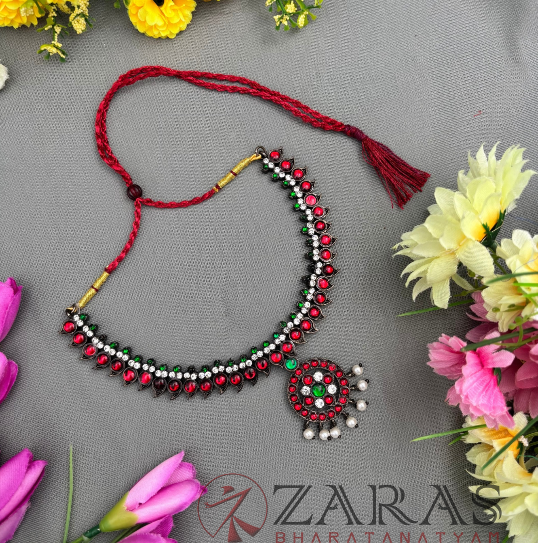 Bharatanatyam Dance Jewellery Black - Necklace S Manga RG Kemp Beads image 1