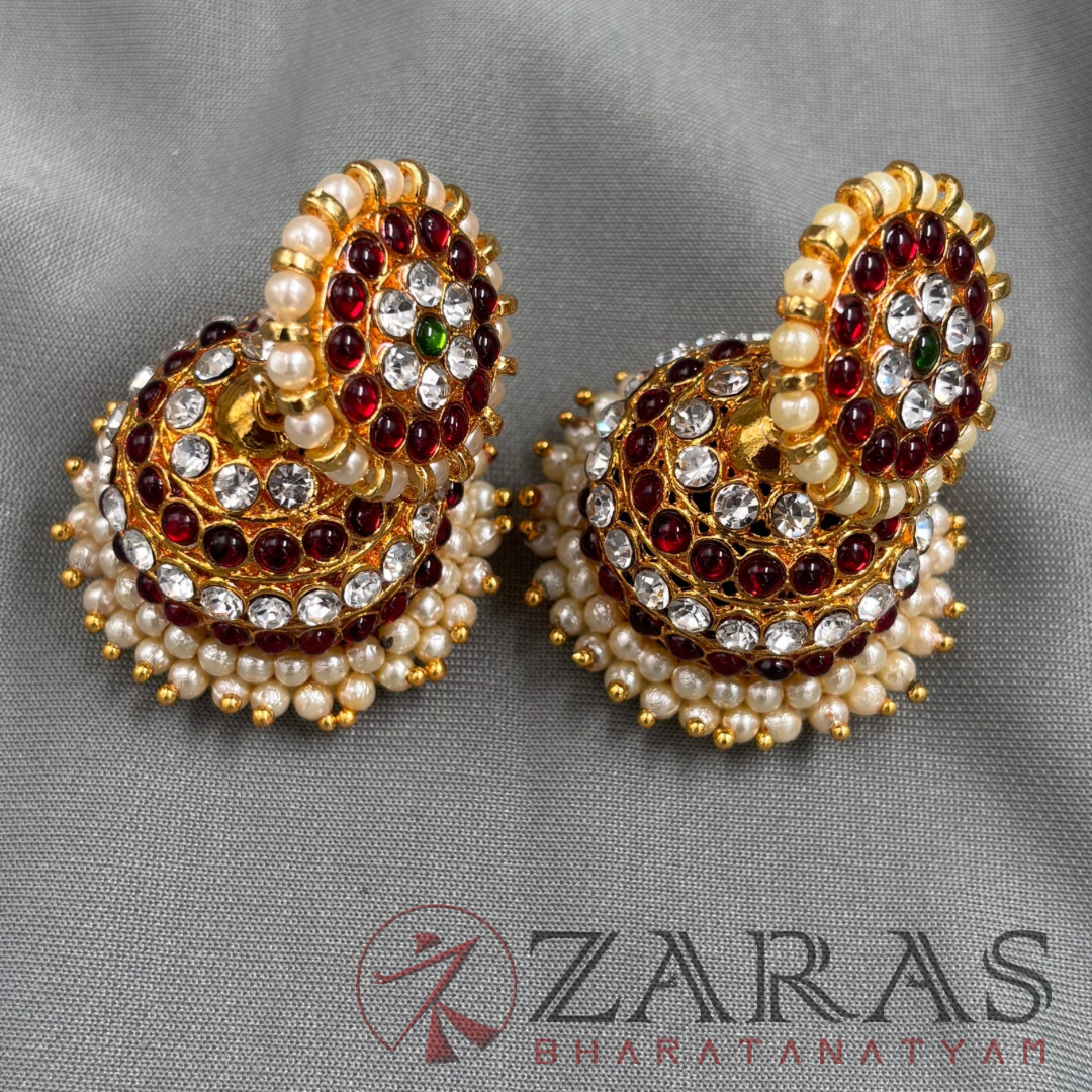 Bharatanatyam Dance Jewellery - 4L B Jimiki with Kammal RG Kemp CS image 1