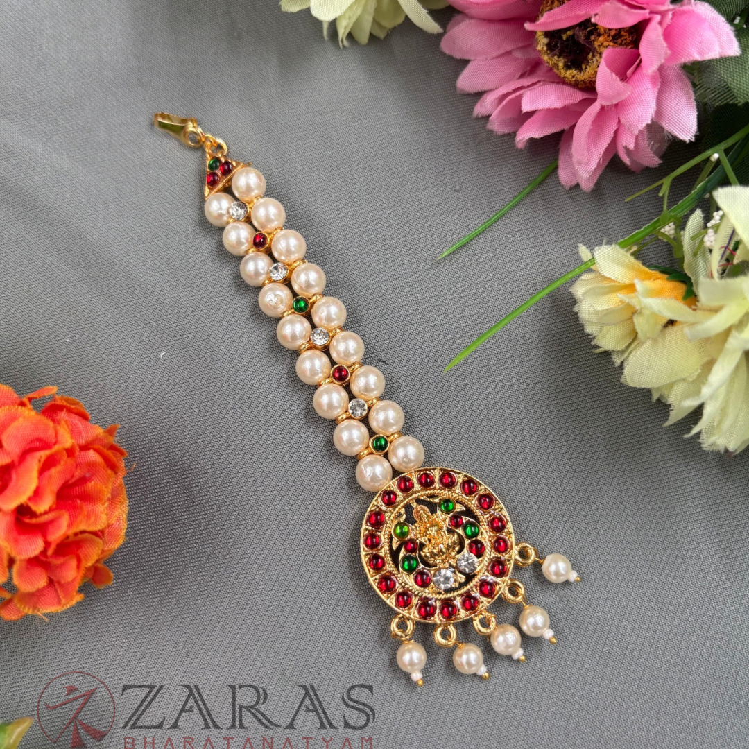 Bharatanatyam Dance Jewellery - 2L Balls Lakshmi RG Kemp Netti Chutti image 0