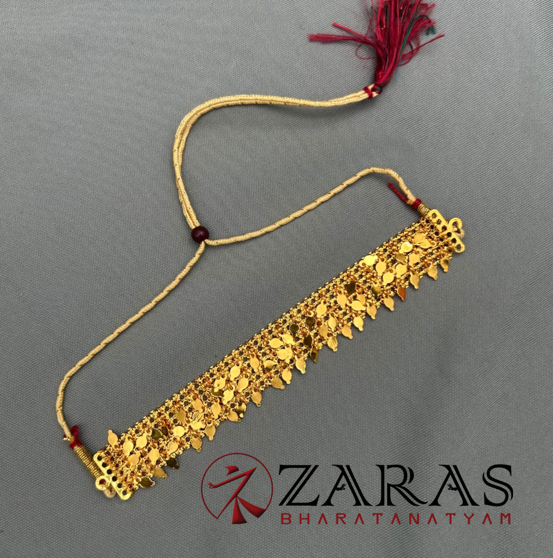 Bharatanatyam Dance Jewellery - Necklace Full Gold Choker Type image 0