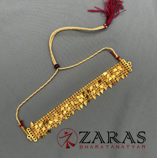 Bharatanatyam Dance Jewellery - Necklace Full Gold Choker Type image 0